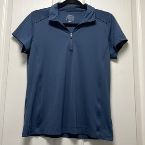 SLAZENGER 1/4 Zip Polo Golf Shirt Sz Med